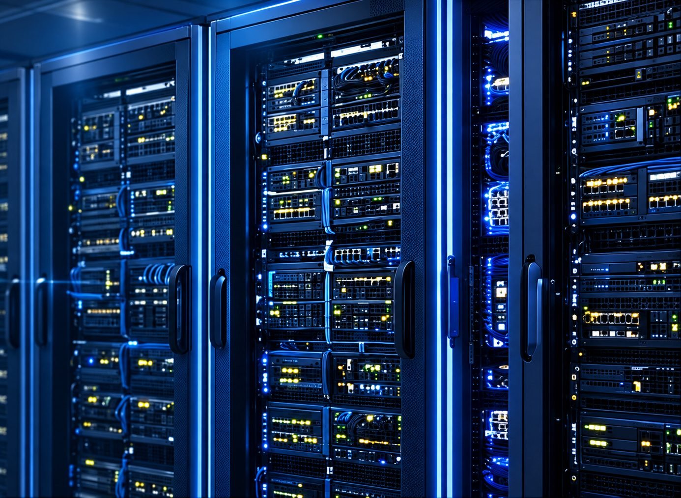 Server racks in a data centre